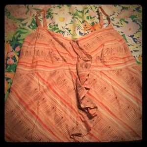 CLEARANCE ITEM: Ann Taylor Loft Multicolored Ruffled Tank Top